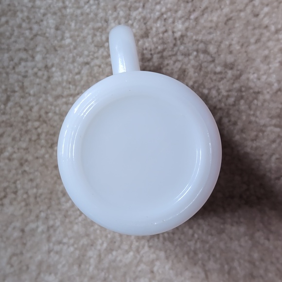 Set of 2 Glasbake Thank you Floral Milk Glass Mugs - Picture 3 of 10